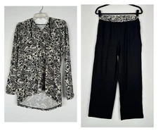 Comfort Code by Cuddl Duds Hooded 2 Piece Longe Set Size XS Floral NEW