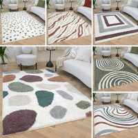 THE RUGS SOFT SHAGGY NON-SHED RUG | COLOURFUL GEOMETRIC/ABSTRACT PATTERNS