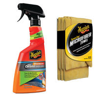 Meguiar's Hybrid Ceramic Waterless Wash & Wax Autopflege 710Ml + Mikrofaser Mitt