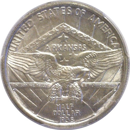 1938 50C Arkansas Commemorative Half Dollar PCGS MS-66 - Picture 3 of 3