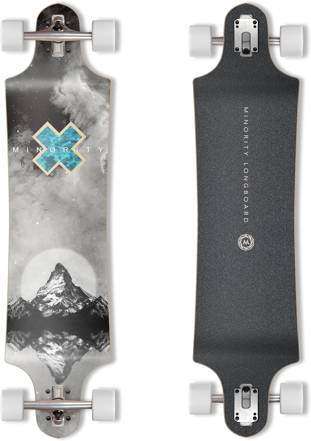 Downhill Maple Longboard Skateboard | 40-Inch Drop Trough Deck | Made for Cruisi