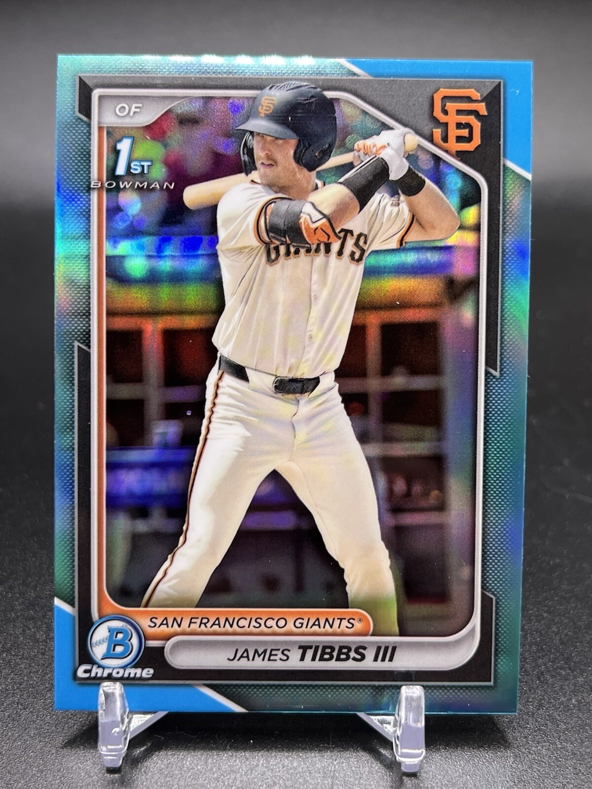 2024 Bowman Draft Chrome 1st Sky Blue Refractor James Tibbs III #BDC-40 Giants