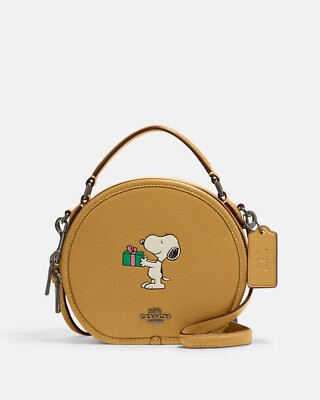 Coach X Peanuts Canteen Mini Crossbody Snoopy Present Motif ~NWT