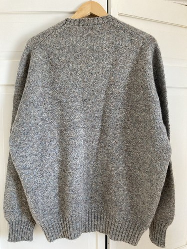 VTG Brooks Brothers EST 1818 100% Shetland Wool tweed Scotland sweater 48" - Picture 6 of 6