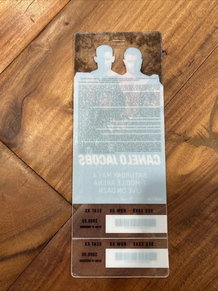 Boleto Completo Canelo Álvarez Vs Jacobs 5/4/2019 Campeón Mundial Peso Medio Foto 3 de 3