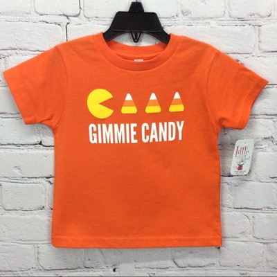 Little Teez ''Gimmie Candy'' T-Shirt Children's Size 3 Orange Candy Corn Autumn
