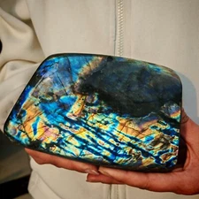 5.06LB Natural Labrador moonstone quartz free form mineral specimen 2.3kg