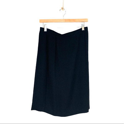 Vintage Tomotsu Lined Black Skirt Size 10 Viscose Made in the USA