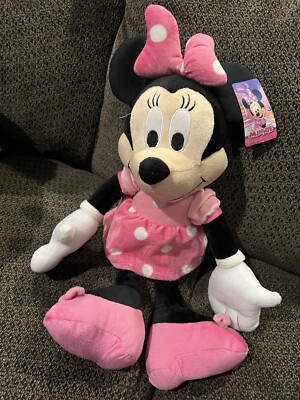 NWT Disney Minnie Mouse Large Pink Dot Dress Plush Doll