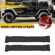 Black Door Limiting Check Strap Firm Fit Jeep Wrangler CJ YJ TJ JK & Unlimited