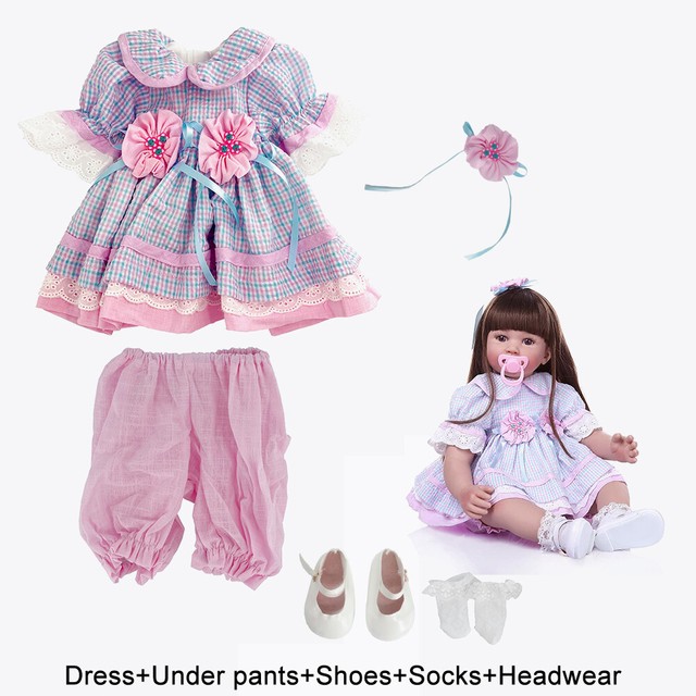 Purple Reborn Baby Girls Clothes Beautiful Reborn Toddler Dolls Outfits Set Girl eBay