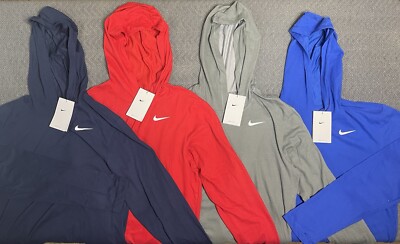 Nike Lot of 4 SMALL Men's Dri-Fit Long Sleeve Hoodie Tee's CJ1696 NWT
