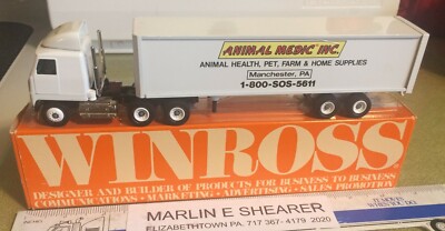 Animal Medic Inc Manchester Pa Tractor Trailer 1991 Winross Truck Ebay