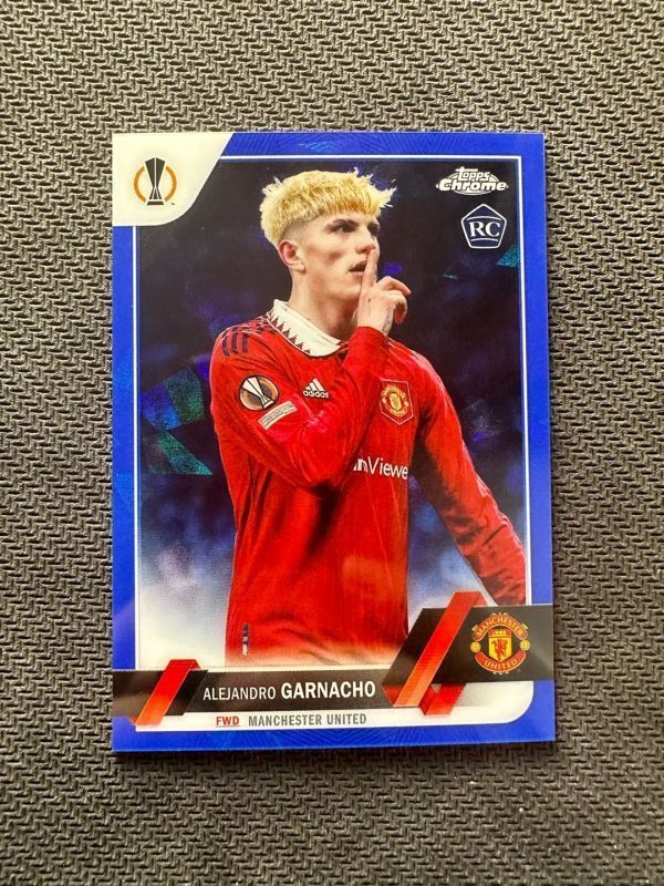 その他 2023 Topps Chrome Garnacho RC Auto 2023 Topps Chrome Manchester Alejandro Garnacho RC Sapphire