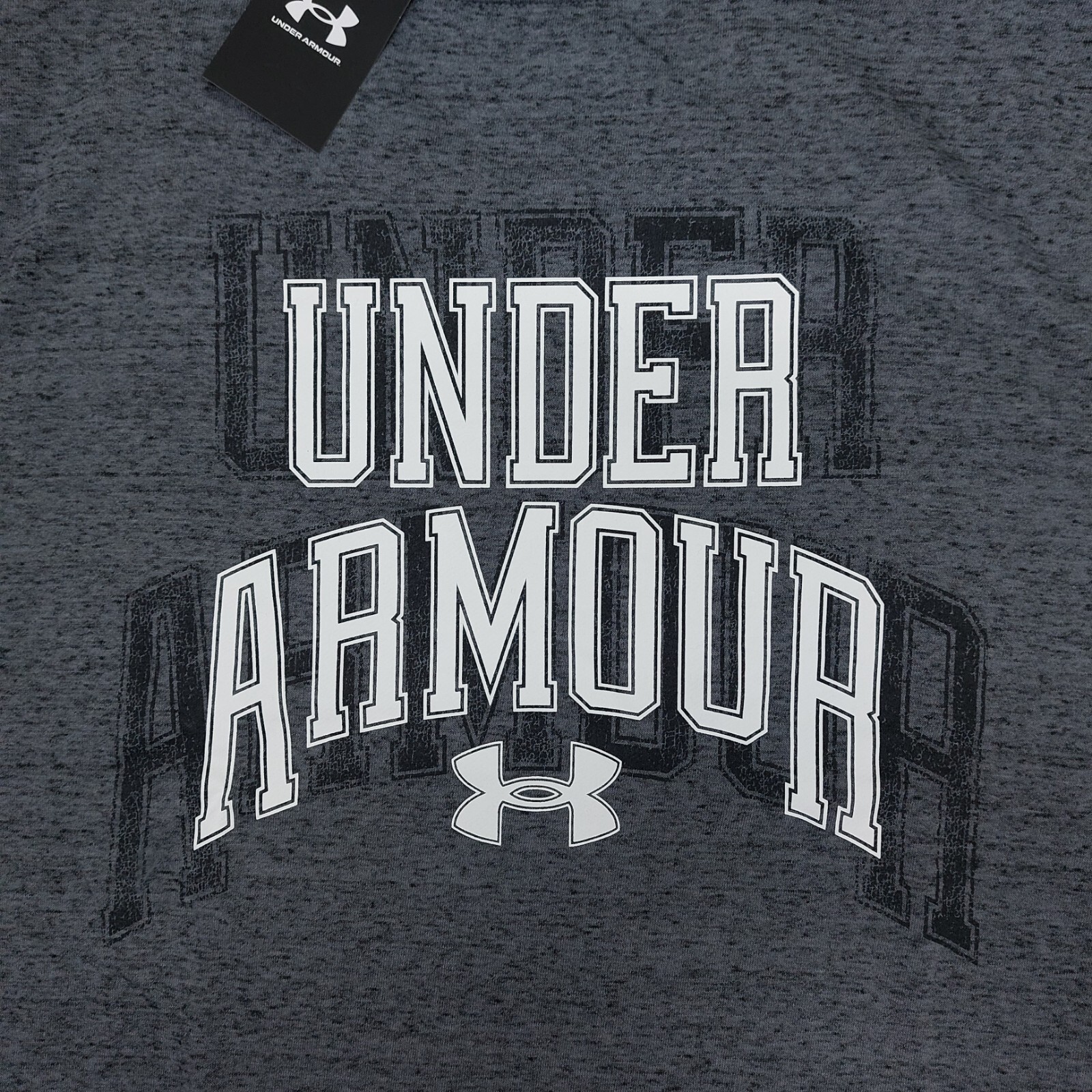 Under Armour Mens Sweatshirt XL Grey French Terry Rival Big Logo Crew Neck thumbnail 8
