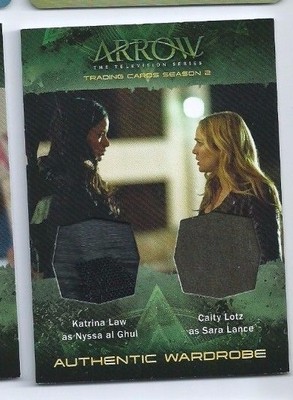 Cryptozoic Arrow Season 2 costume card DM4 Nyssa Al Ghul Sara Lance VARIANT DUAL