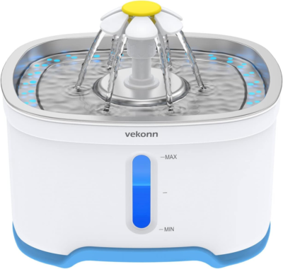 Vekonn 3.2L Stainless Steel Cat Water Fountain – Quiet Pet Fountain With Water Level Window & 3 Filters 7 thumbnail image