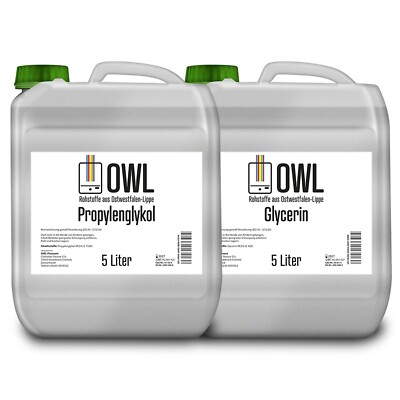 5L OWL Bundle VG Glycerin Glyzerin + 5L PG Propylenglykol Propylene Glycol