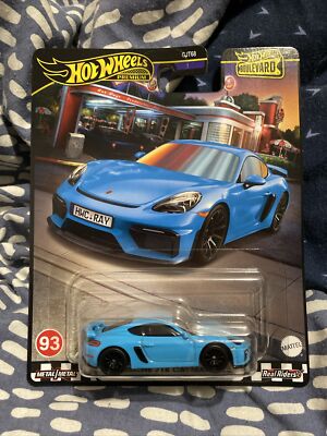 Hot Wheels Premium Porsche 718 Cayman GT4 – Serie Boulevard – Scala 1:64 In Metallo