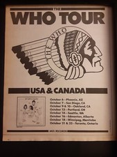 The Who By Numbers U.S. Canada Tour Rare Original Promo Poster Ad Framed!
