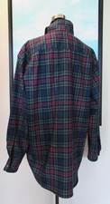 VTG 60's Pendleton Blue ALLISON Tatrtan Plaid Wool Shirt Made in USA Sz L