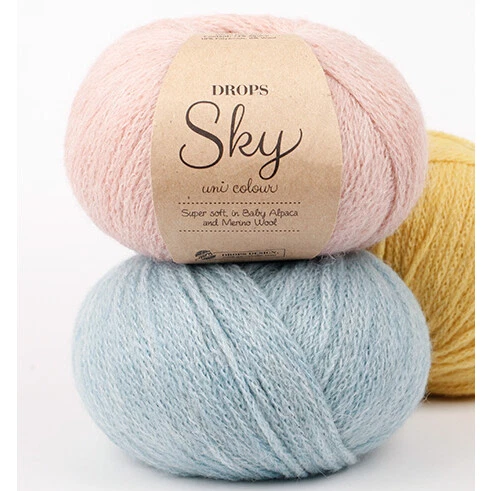 Baby alpaca yarn/ DK yarn/ Knitting wool yarn/ Drops SKY yarn/ Soft yarn