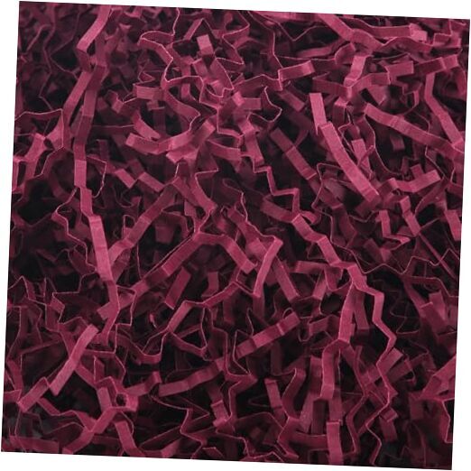 Burgundy Crinkle Cut Paper Shred Filler 1 LB Pack  