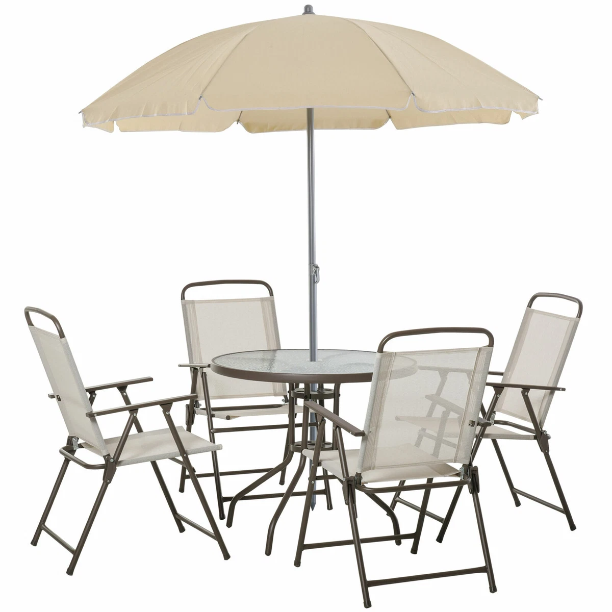 6pc patio sale set with umbrella