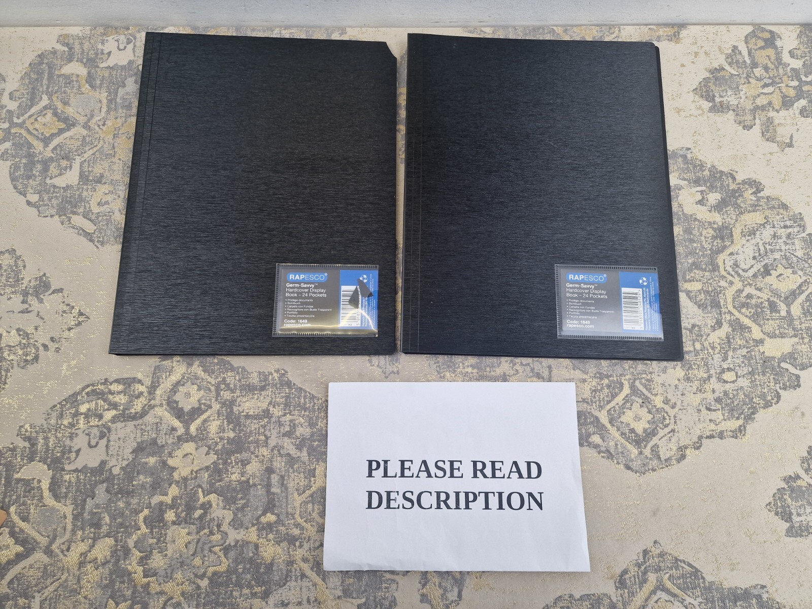 Rapesco 1649 Germ-Savvy Antibacterial, Hardcover Polypropylene Presentation Fold