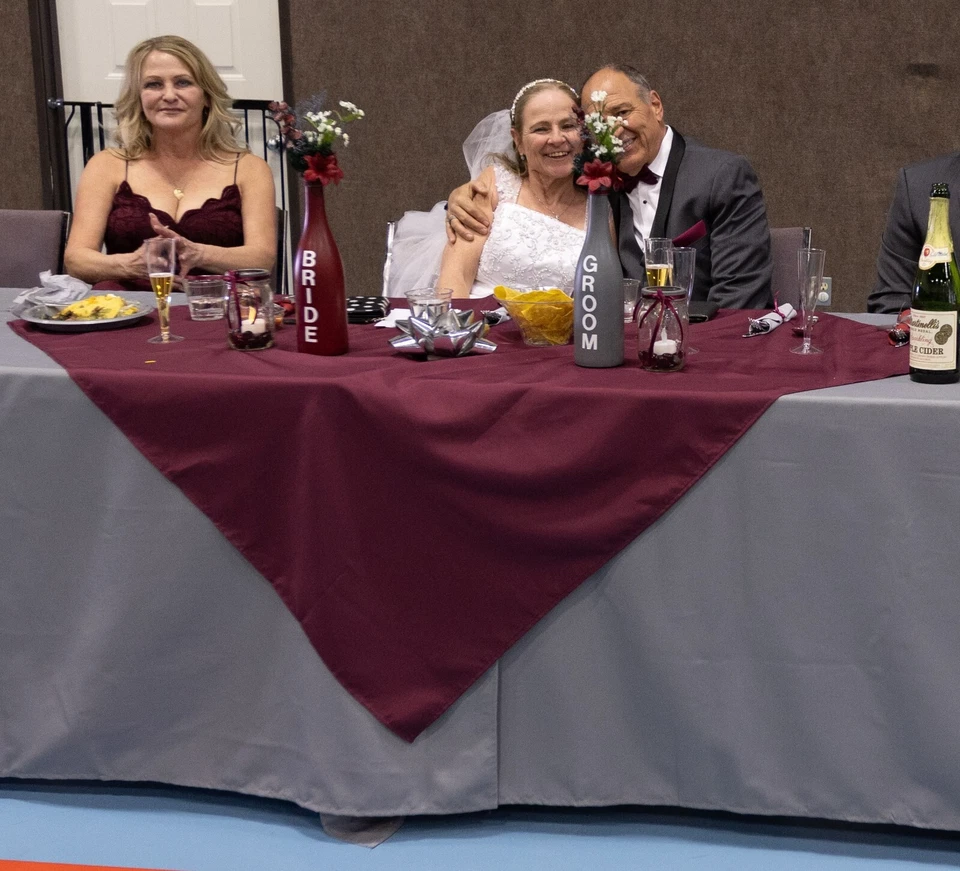 Wedding Decoration Package, Burgundy/Gray Theme- Bubbles, Centerpieces, More - Image 4 of 4