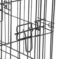 42" Dog Crate Folding Dog Kennel Metal Pet Dog Cage 2 Doors with Tray Pan Black 10