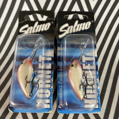 (2) Salmo Hornet 4SDR Crankbait 1 3/4" - 1/16oz Deep Floating - PEARL ORANGE