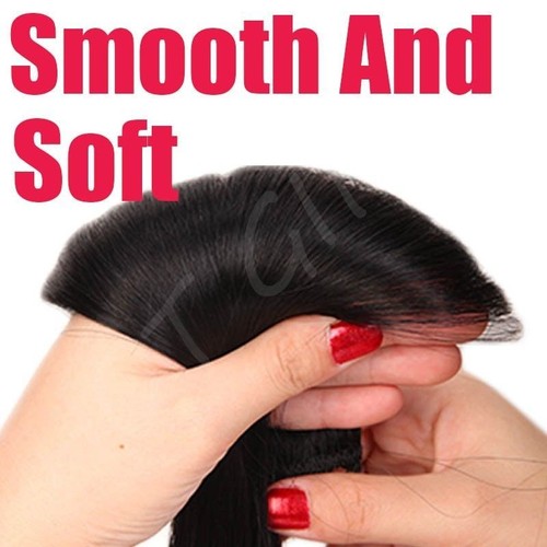 US New Straight One Piece Secret Wire Hair Piece Hair Extensions As Human Hair - Picture 4 of 28