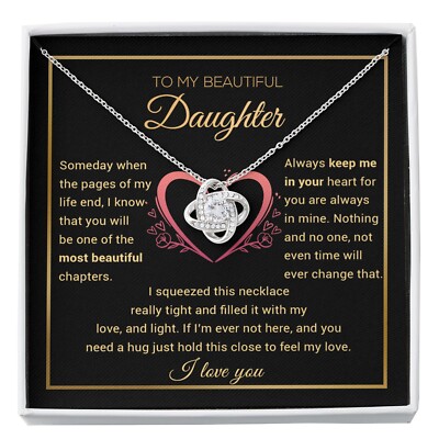 To My Daughter Necklace, Daughter Gift from Dad, Mom, Daughter Birthday Gift