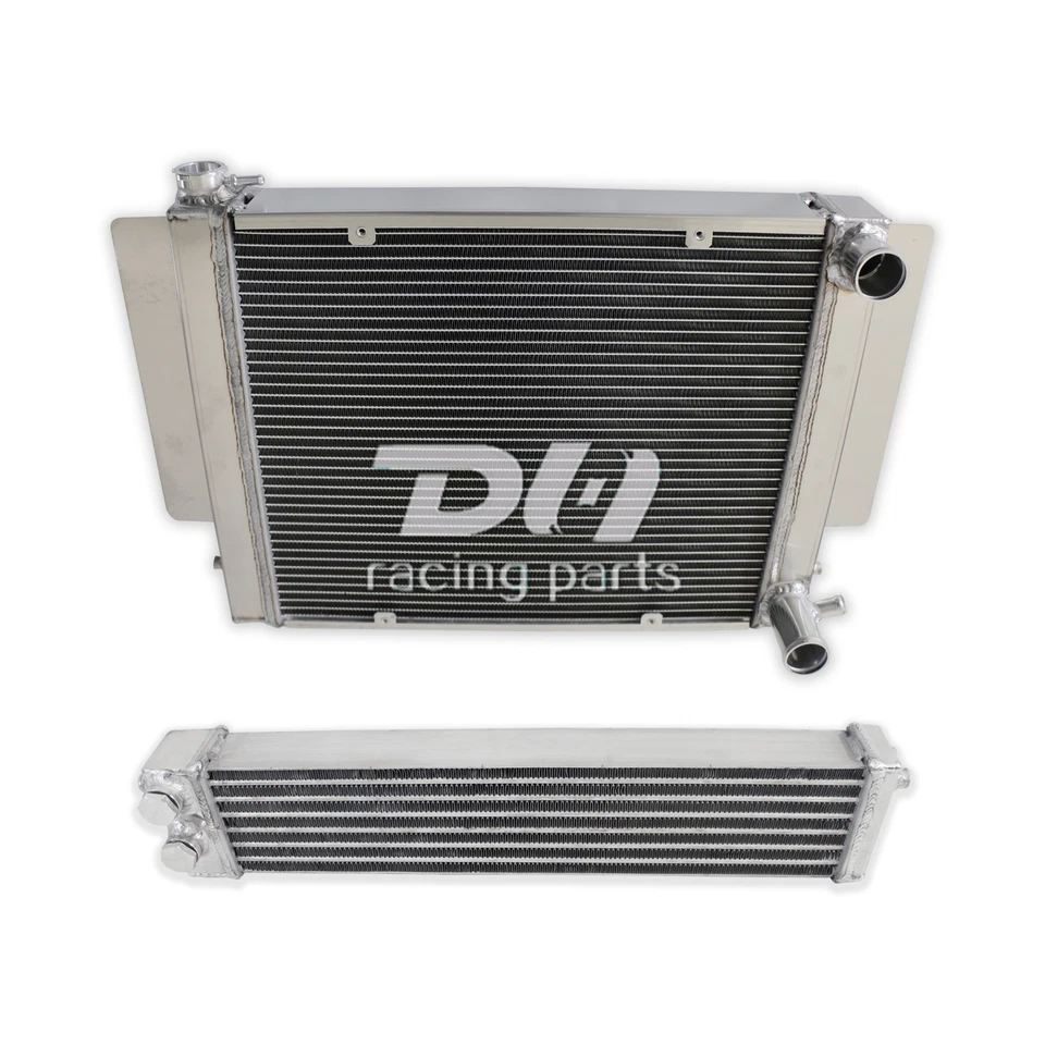 Nuevo radiador y enfriador de aceite de aluminio de 3 filas para Mazda RX2 RX3 RX4 RX5 RX7 con tubo de calefacción MT Foto 2 de 4