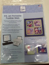 2 PKGS June Tailor Ink Jet Printable Fusible Web 6 Pcs/Pkg 8.5x11