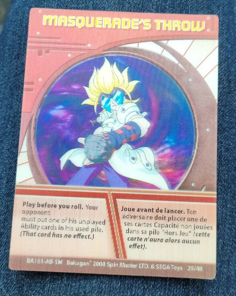 Bakugan Battle Brawlers Ability Card Shun's Throw BA160-AB-SM-GBL 28/48 2008