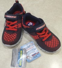 SKECHERS Synergy "Mini Knit" Toddler Navy/Red Sneakers Size 8