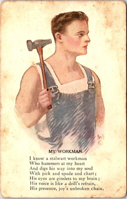 My Workman Poem Brill Artwork Postcard B22