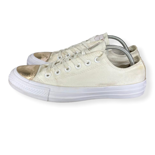 Converse All Star Low Women\u0026#039;s Size 7 White Rose Gold Sneakers Shoes |  eBay