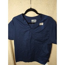 Wonderwork Size Small Navy Blue Durable Stretch Scrub Shirt 526