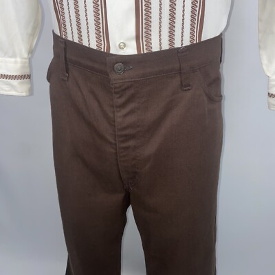 Levi's Pants BIG E Sta Prest Mens Brown Wide Leg Vintage 60s Levi's Pants BIG E Sta Prest Mens Brown Wide Leg Vintage 60s
