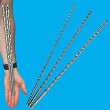 3pc 400mm Long Masonry Drill BIT Set 8mm 10mm 12mm, Brick Concrete, Block, Stone