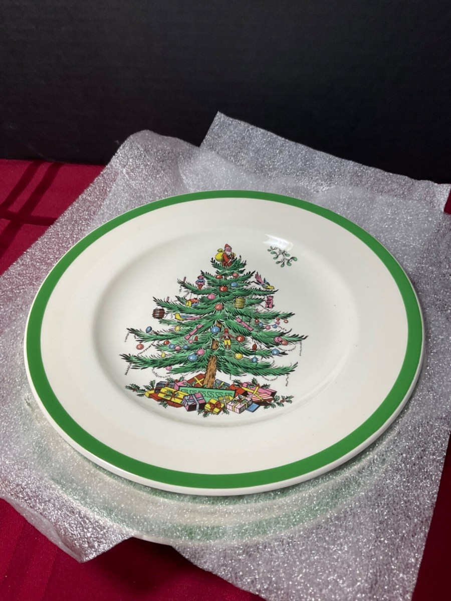スポード　SpodeChristmas Vtg Set of 4 Spode Christmas Tree England Dessert Plates S-3324 7