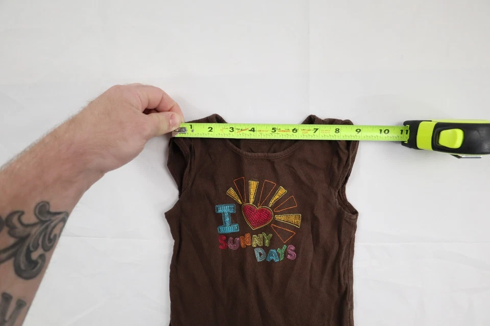 Camisa sin mangas marrón Circo Girls 2T I Love SUNNY DAYS para niñas pequeñas Foto 2 de 4