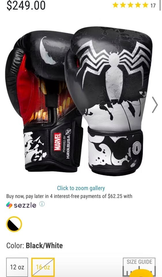 Hayabusa Venom 16oz Boxing Gloves