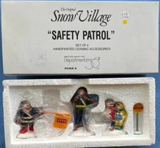 Department 56 Accessory 4 Pc: Safety Patrol Kid School Crossing #54496 Brand NEW