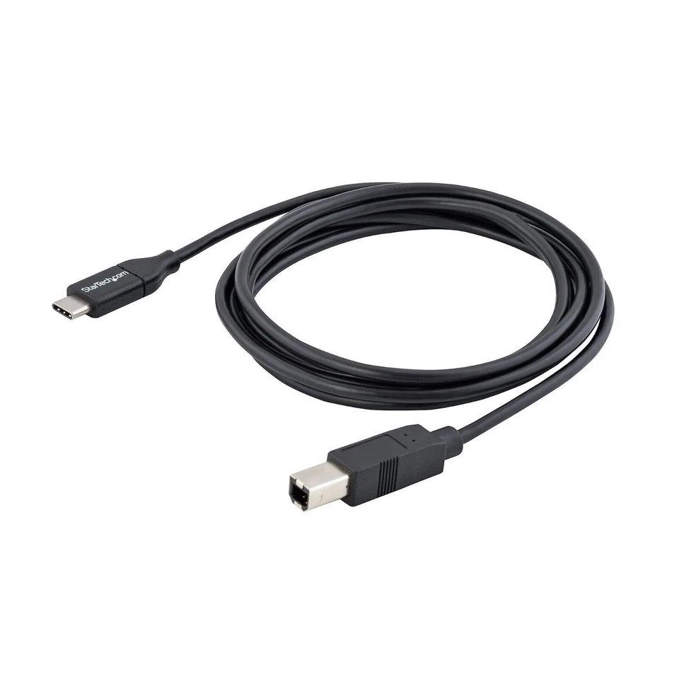 StarTech USB2CB2M 6Ft USB-C to USB-B Print Scanner Black Cable TB3 Compatible - Image 4 of 4