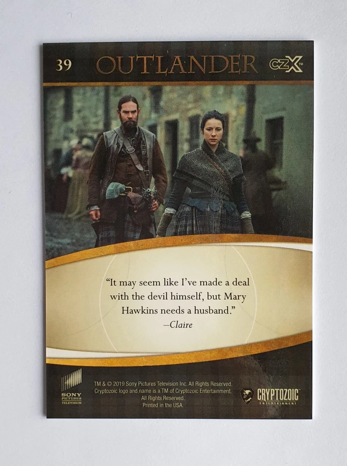 Outlander CZX carte 39 Premium set de base trading card Tobias Menzies - Photo 2/2
