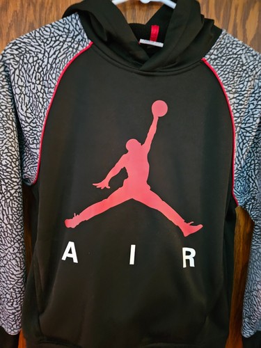 Jordan Jumpman Black & Red Hoodie Kids Size M - Picture 2 of 6